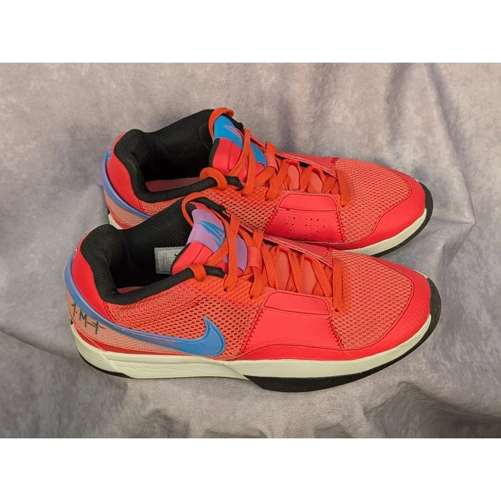 Nike Ja‎ 1 Hunger Red Blue Basketball Shoes DR8785-800 Mens 9.5